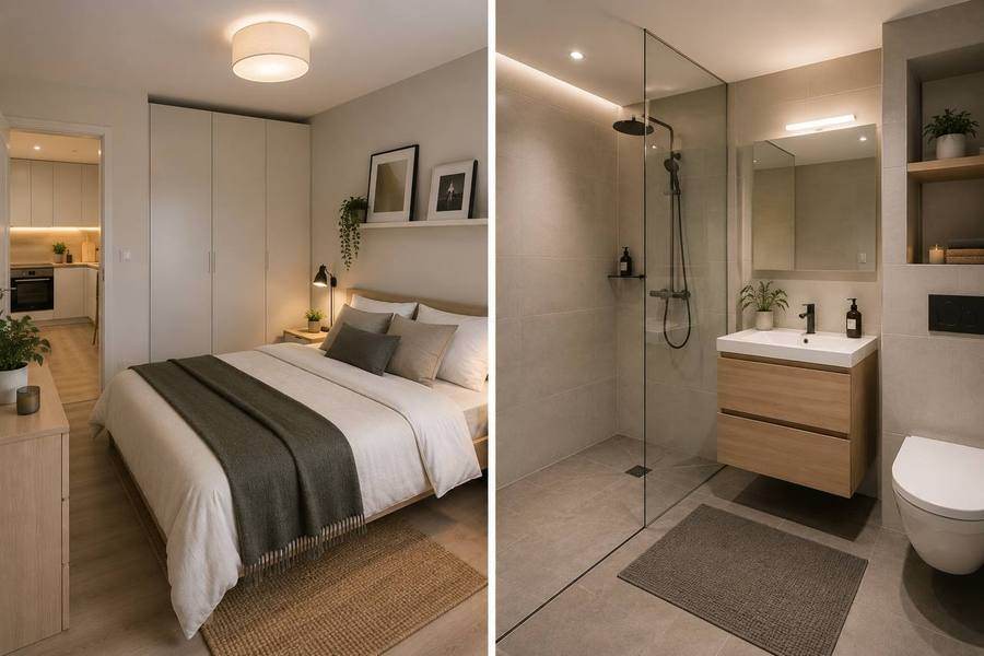 Essential tier - bedroom and bathroom finish